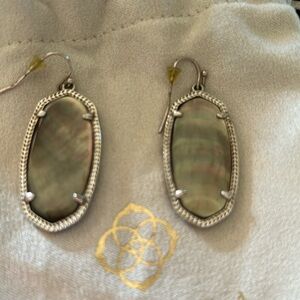 Kendra Scott silver/gray stone earrings